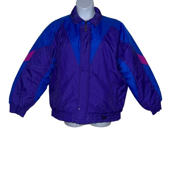 Steep Slopes Jackets & Blazers - Vintage Steep Slopes Fashion Skiwear Colorblock Winter Ski Snow Gear Coat XL